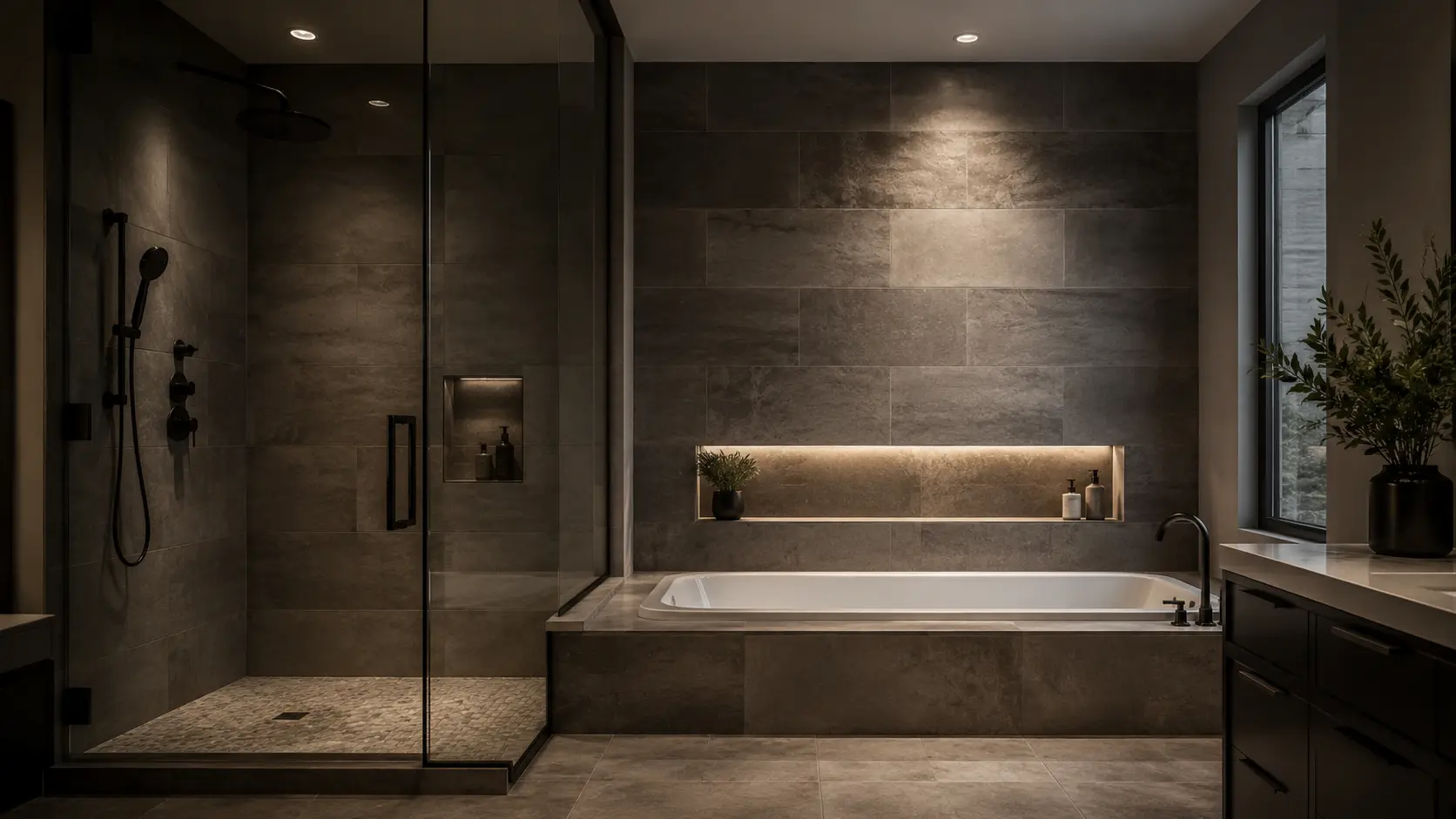 Shower and tub tile installation by Lanin Tile LLC